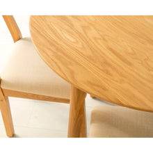 Load image into Gallery viewer, Nordic Oak Round Table Dining Set ( 4 Chairs )