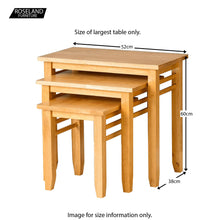 Load image into Gallery viewer, Oxford Light Oak Nest of Tables