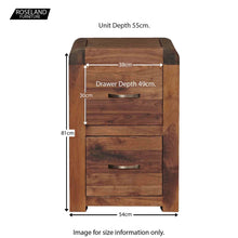 Load image into Gallery viewer, Salem Walnut Filing Cabinet