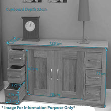 Load image into Gallery viewer, Mobel Oak Large 6 Drawer Sideboard