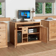 Load image into Gallery viewer, Mobel Oak Hidden Office Desk