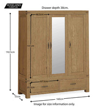 Load image into Gallery viewer, Abbey Grande Triple Wardrobe with Drawers