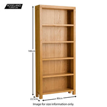 Load image into Gallery viewer, Abbey Waxed Oak Large Bookcase