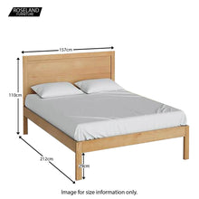 Load image into Gallery viewer, Abbey Waxed / Surrey Oak 5' Bed