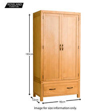 Load image into Gallery viewer, Abbey Waxed Oak Double Wardrobe