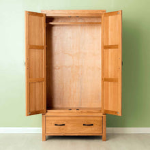 Load image into Gallery viewer, Abbey Waxed Oak Double Wardrobe