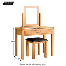 Load image into Gallery viewer, Abbey Waxed Oak Dressing Table Set