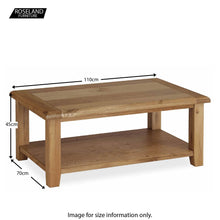 Load image into Gallery viewer, Canterbury Oak Coffee Table with Shelf