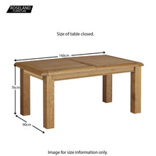 Load image into Gallery viewer, Canterbury Oak 160-210cm Extending Table