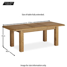 Load image into Gallery viewer, Canterbury Oak 160-210cm Extending Table