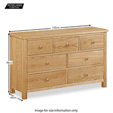 Load image into Gallery viewer, Cotswold Oak 3 over 4 Drawer Chest