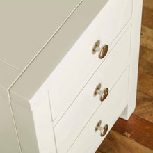 Load image into Gallery viewer, Cornish White 3 Drawer Bedside Table
