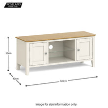 Load image into Gallery viewer, Windsor Cream Large 120cm TV Unit