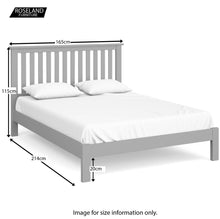 Load image into Gallery viewer, Cornish Grey 5' King Size Bed Frame