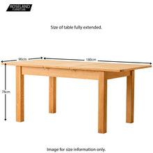 Load image into Gallery viewer, Roseland Oak Dining Table 140cm - 180cm