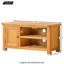 Load image into Gallery viewer, Roseland Oak 100cm TV Stand