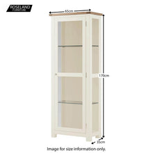 Load image into Gallery viewer, Padstow White 1 Door Glass Display Cabinet