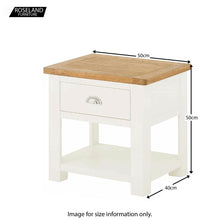 Load image into Gallery viewer, Padstow White Lamp Table With Drawer