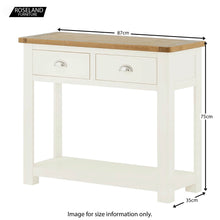Load image into Gallery viewer, Padstow White Console Table