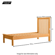 Load image into Gallery viewer, Roseland Oak 3ft Bed