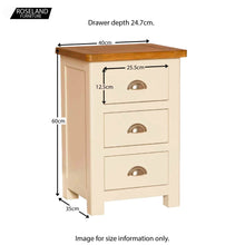 Load image into Gallery viewer, Padstow Cream Bedside Table