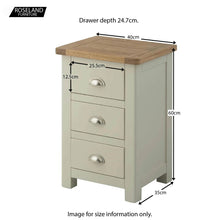Load image into Gallery viewer, Padstow Grey Bedside Table