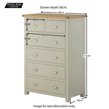 Load image into Gallery viewer, Padstow Grey 2 over 4 Drawer Chest