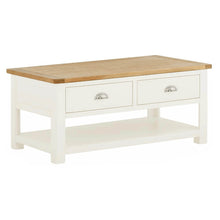 Load image into Gallery viewer, Padstow White 2 Drawer Coffee Table