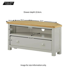 Load image into Gallery viewer, Padstow Grey Corner TV Stand
