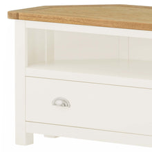 Load image into Gallery viewer, Padstow White Corner TV Stand
