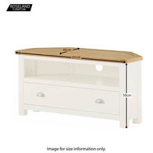 Load image into Gallery viewer, Padstow White Corner TV Stand