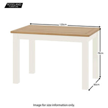 Load image into Gallery viewer, Padstow White Fixed Top Table 120cm
