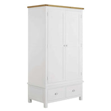 Load image into Gallery viewer, Padstow White Double Wardrobe with Drawers
