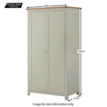 Load image into Gallery viewer, Padstow Grey All-Hanging Double Wardrobe