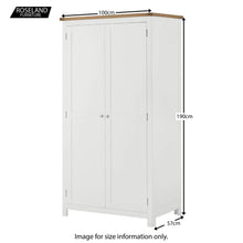 Load image into Gallery viewer, Padstow White All-Hanging Double Wardrobe