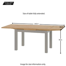 Load image into Gallery viewer, Padstow Grey Lift Top Drawleaf Table 120-200cm