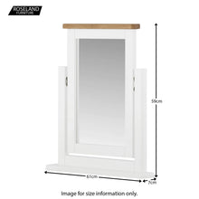 Load image into Gallery viewer, Padstow White Swivel Mirror