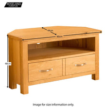 Load image into Gallery viewer, Newlyn Oak Corner TV Stand