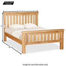 Load image into Gallery viewer, Zelah Oak 4'6" Slatted Bed