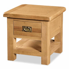 Load image into Gallery viewer, Zelah Oak Lamp Table with Drawer