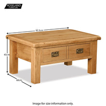 Load image into Gallery viewer, Zelah Oak Coffee Table with Drawer