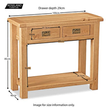 Load image into Gallery viewer, Zelah Oak Console Table