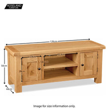 Load image into Gallery viewer, Zelah Oak 120cm TV Stand