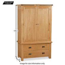 Load image into Gallery viewer, Zelah Oak 3 Drawer Wardrobe