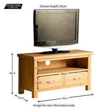 Load image into Gallery viewer, London Oak 90cm TV Stand