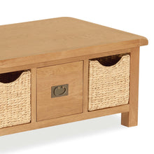 Load image into Gallery viewer, Zelah Oak Coffee Table with Baskets