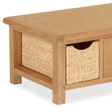 Load image into Gallery viewer, Zelah Oak Coffee Table with Baskets