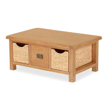 Load image into Gallery viewer, Zelah Oak Coffee Table with Baskets