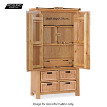 Load image into Gallery viewer, Zelah Oak Larder Unit