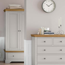 Load image into Gallery viewer, Normandy Grey Double Wardrobe with Drawer